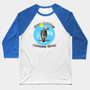 African Grey Congo Parrot Chilling Baseball T-Shirt